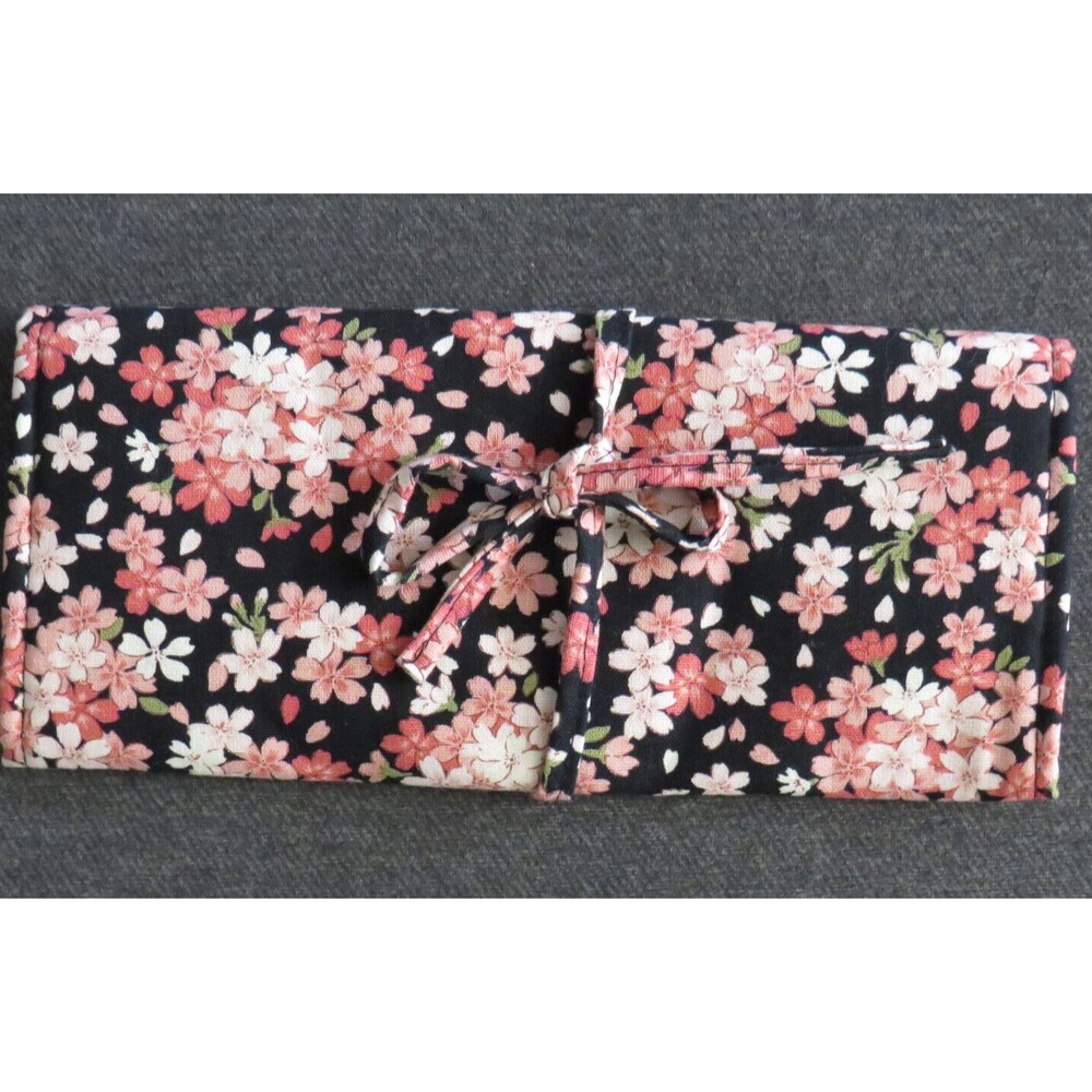 Floral Makeup Brush Roll Organizer Travel Bag - Picture 2 of 7